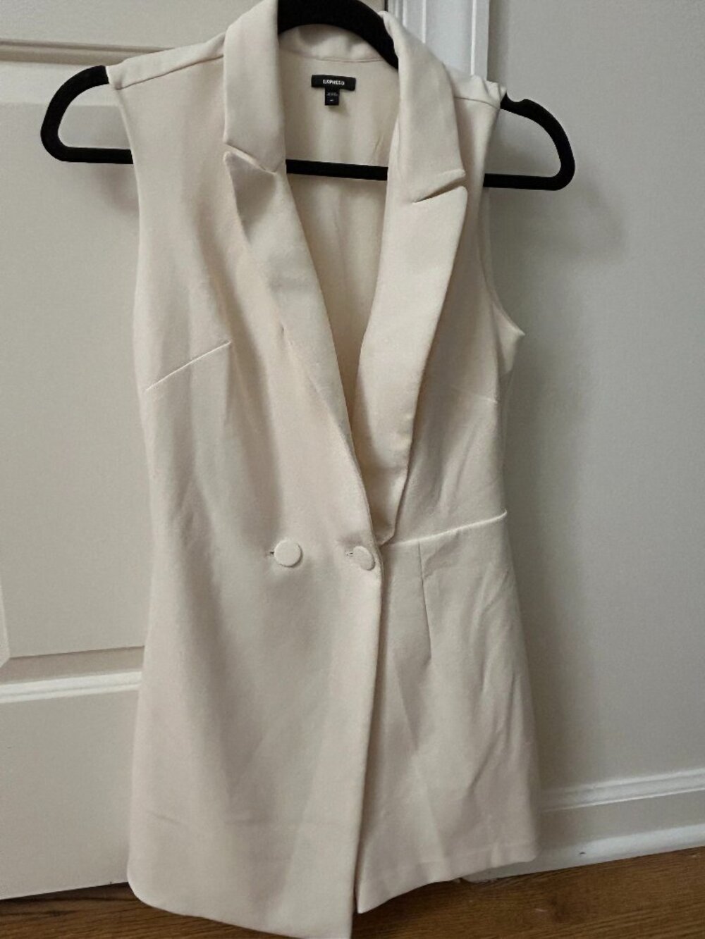 Off-White Sleeveless Blazer Romper – Double Breasted – Size XS
